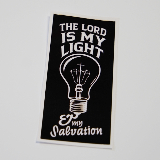 Aufkleber: The lord is my light & my salvation